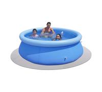 gegeweeret Tappetino per vasca idromassaggio, rotondo, 196 x 196 cm, spessore 6 mm, antiscivolo, con collegamento puzzle, protegge e impermeabile e termoisolante per piscina/spa (grigio)