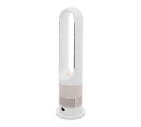 gegeweeret Ventilatore senza ali, ventilatore a torre con raffreddamento e funzione calda, ventilatore bladeless 1200 W, termoventilatore con telecomando, 8 livelli, timer, display LED