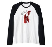 GEH du! Design with Red Pumps And High Heel Maglia con Maniche Raglan