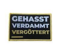 Gehasst Verdammt Vergöttert Toppa da applicare con il ferro da stiro adatto per gli appassionati di cattivi zio rocker Toppa da stiro (GVV 3 (10 x 7 cm)