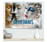 Geheimnis hinter der Maske (hochwertiger Premium Wandkalender 2027 DIN A2 quer), Kunstdruck in Hochglanz: Masken voller Geheimnisse und surrealer Schönheit
