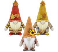 Gehydy Decorazioni Autunnali Gnomi Set di 3 Autunno Gnomo Peluche Home Decor per Casa Cucine
