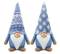 Gehydy Gnomi Natalizi Set di 2 Decorazioni Natalizie Gnomi Natale Gnomo Natalizio Christmas Decorations Home Decor per Casa Cucine - Blu