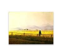 GEILEX Caspar David Friedrich Vista Famosi Dipinti Su Tela. Poster e stampe famosi. Riproduzione decorazione da parete. Quadri su tela 60x85 cm (23,7x33,4) senza cornice