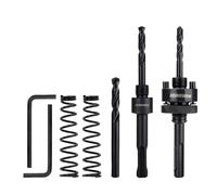 GEINXURN Attacco SDS-Plus, mandrino per seghe a tazza, con 2 adattatori esagonali con punta di centraggio HSS, 3 punte di centraggio da 1/4" (HSS M2), 2 chiavi per bit e 2 molle