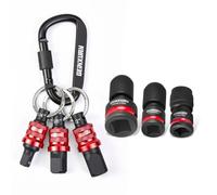 Geinxurn Set di 6 adattatori per bussole con anello portachiavi, attacco da 1/4", 3/8", 1/2", organizer per bussole a cambio rapido, per artigiani, elettricisti, costruzioni e uso esterno