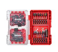 Geinxurn Set di 62 punte per cacciavite in acciaio resistente agli urti, S2 magnetici Torx/Phillips/Pozidriv/fessura/testa esagonale, attacco esagonale da 1/4", con supporto per punte con scatola