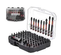 GEINXURN Set di 83 punte per cacciavite in acciaio resistente agli urti, S2 magnetici Torx/Phillips/Pozidriv/fessura/testa esagonale, 1/4 pollici, fusto esagonale nero