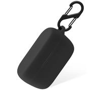 Geiomoo Custodia in Silicone Compatibile con Jabra Evolve2 Buds Custodia Protettiva con Moschettone (Nero)