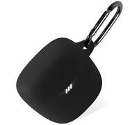 Geiomoo Custodia in silicone per JBL Tune Flex, custodia protettiva con moschettone (nero)