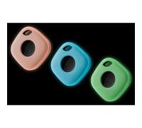 Geiomoo Custodia in Silicone per Tile Mate 2024 Tile Mate 2022 Cover Morbida Antigraffio con Moschettone (Confezione da 3 Rosa Luminoso+Verde+Blu