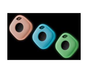 Geiomoo Custodia in Silicone per Tile Mate 2024 Tile Mate 2022 Cover Morbida Antigraffio con Moschettone (Confezione da 3 Rosa Luminoso+Verde+Blu