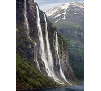 Geiranger Fiordo e Sette Sorelle di Norvegia Loop Images Ltd. (12 x 16)