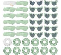 Geiserailie 36 accessori per feste di addio al nubilato, 12 fasce per capelli da sposa, 12 elastici per damigella d'onore, 12 occhiali da sole per addio al nubilato, proposte di damigelle d'onore