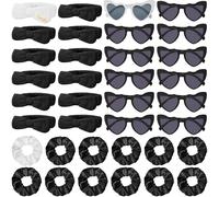 Geiserailie 36 accessori per feste di addio al nubilato, 12 fasce per capelli da sposa, 12 elastici per damigella d'onore, 12 occhiali da sole per addio al nubilato, proposte di damigelle d'onore