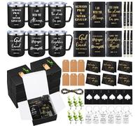 Geiserailie Set di 6 regali cristiani per uomini, regali religiosi ispiratori, regalo per uomo di Dio, con tazze da caffè da 500 ml, portachiavi con dedica della Bibbia, apribottiglie, biglietto di