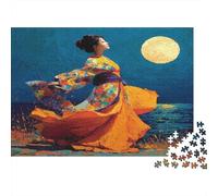 Geisha che danzano con grazia, pittura a olio Puzzle 1000Pcs Decorazione Per La Casa. Rilassamento E Intelligence Per Adulti E Bambini Da 14 Anni 1000pcs (75x50cm)