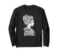 Geisha Kyoto Giappone Anime Retro Giapponese Kanji Word Souvenir Maglia a Manica
