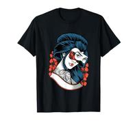 Geisha Soft Grunge Cherry Blossom Giappone Aesthetic Maglietta