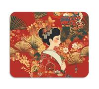 Geisha Woman - Tappetino scolapiatti giapponese retrò rosso, per cucina, asciugatura rapida, assorbente, base per la casa, 60 x 50 cm