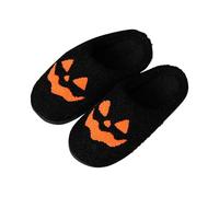 Geist - Pantofole da donna invernali in peluche, calde, invernali, morbide, leggere, fantasme, per Halloween, per interni ed esterni, Nero , 43 EU