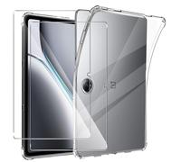 GEJEFA Cover per OnePlus Pad 2 + Vetro Temperato, Flessibile Ultra Sottile Custodia con Angoli Rinforzati per OnePlus Pad 2, Trasparente