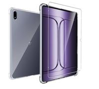 GEJEFA Cover per OnePlus Pad 3 13.2 Pollici + Vetro Temperato, Flessibile Ultra Sottile Antiurto&Antigraffi TPU Custodia con Angoli Rinforzati, Trasparente