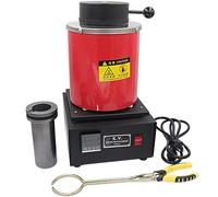 GEJLELDS Forno di Fusione dell'oro 1100 ℃ / 2000 ℉ Forno di Fusione di raffinazione di colata Digitale Automatica per Fusione Argento Oro Rame Stagno Alluminio Metalli preziosi,3KG