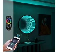 GEJLELDS Infinity Mirror Tunnel Lamp, Lampada a Tunnel a Specchio Infinito, Luce sensoriale Infinito per l'arredamento del Soggiorno di casa di Natale,B-30CM