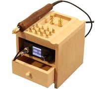 GEJLELDS Macchina elettrica per Piegare i Bordi riscaldati in Pelle, Strumento per pressatura elettrica per Riscaldamento in Pelle, riscaldatore per timbratura sigillatura Pelle,Single