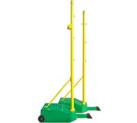 GEJLELDS Supporto per Rete da Badminton Portatile da 1,55 m, Pali per Rete da Badminton, Attrezzatura Sportiva Indipendente per Campo/Spiaggia/vialetto, Ruote in PU e Facile da spostare