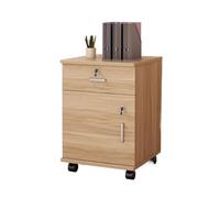 GEK208130 Armadi archivio schedari Armadietto for documenti da ufficio con armadietto basso mobile con chiusura semplice e organizer for file con cassetti Cassettiera Scrivania(Bruin)