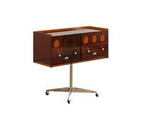 GEK208130 Casa Mobiletto portadischi in vinile retrò con luce di lusso espositore portaoggetti ruota girevole Archiviazione