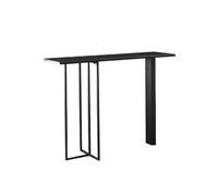 GEK208130 Casa Tavolo da bar Home Rock Slab con struttura in metallo, tavolo alto divisorio nero for spazi ristretti Tavolo da bancone(120 * 40 * 105cm)