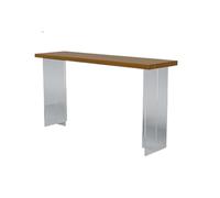GEK208130 Casa Tavolo da bar moderno in legno con gambe in acrilico trasparente, tavolo rettangolare alto for la casa Tavolo da bancone(XL)