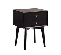 GEK208130 Comodini Comodino in legno Camera da letto Piccolo comodino moderno minimalista Comodino portaoggetti stretto Armadio doppio cassetto Comodino rialzato in tinta unita Camera da letto(Nero)