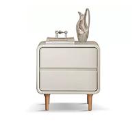 GEK208130 Comodini Comodino in Legno Comodino Moderno Comodino Bianco Armadietto Camera da Letto Soggiorno Divano Tavolino con 2 cassetti, 45 × 35 × 47 cm Camera da letto