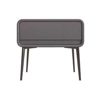 GEK208130 Comodini Comodino in legno, minimalista, moderno, con gamba alta, comodino, minimalista, piccolo, con cassetto singolo, comodino, mobili portaoggetti Camera da letto(Dark Gray,Piccolo)
