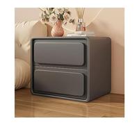 GEK208130 Comodini Comodino in legno stile crema tinta unita semplice comodino a due cassetti tavolino comodino mobili di grande capacità di stoccaggio Camera da letto(Nero,Piccolo)