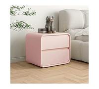 GEK208130 Comodini Comodino in pelle microfibra rosa con 2 cassetti, tavolino moderno, comodino for camera da letto, 18,5" H Camera da letto(L40xD40xH47cm)