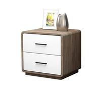 GEK208130 Comodini Comodino moderno con 2 cassetti bianchi, comodini multifunzionali, tavolini in legno for camera da letto, soggiorno, L45xL40xH43 cm Camera da letto(Bruin)