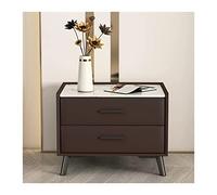 GEK208130 Comodini Comodino moderno da caffè Comodino semplice in ardesia laccato Comodino in legno rettangolare Camera da letto Comodino con 2 cassetti Camera da letto(L50xD40xH45cm)