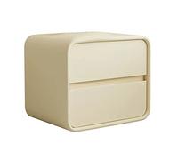 GEK208130 Comodini Comodino, tavolino con 2 cassetti, tavolino moderno, comodino for camera da letto, comodino beige Camera da letto(L50xD40xH47cm)