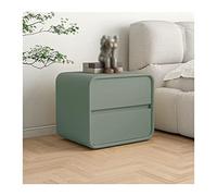 GEK208130 Comodini Comodino Verde, Comodino Moderno in Pelle Microfibra con 2 Cassetti, Tavolino in Legno for Divano for Camera da Letto Soggiorno Corridoio, 18,5" H Camera da letto(L40xD40xH47cm)