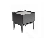 GEK208130 Comodini Mobiletto portaoggetti in legno massello color nero/legno con cassetti, piccolo mobiletto for soggiorno, camera da letto, studio, libri, lampade, ecc. Camera da letto(Nero)