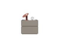 GEK208130 Comodini Nightstand, Solid Wood Storage Cabinet Sideboard with Two Drawers, Solid Wood Filing Cabinet for Living Room, Bedroom and Study Camera da letto(Grijs)
