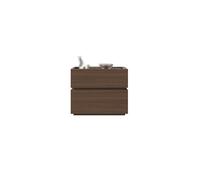 GEK208130 Comodini Nightstand, Solid Wood Storage Cabinet Sideboard with Two Drawers, Solid Wood Filing Cabinet for Living Room, Bedroom and Study Camera da letto(Bruin)