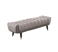 GEK208130 Comodino moderno per camera da letto, divano, panchina semplice, sgabello per cambio scarpe europeo, panca decorativa di lusso (grigio, 100 x 45 x 45 cm)