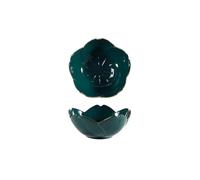 GEK208130 Cucina Piatto in ceramica for salsa, ciotola a forma di fiore for piatti da cucina, salsa e aceto Ciotole per salse(Green)