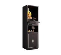 GEK208130 Gabinetto dell'altare Mobiletto porta-ricchezza moderno e lussuoso, con nicchia in metallo decorata a forma di Buddha Mobiletto per Altare